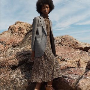 Madewell (Re)sourced Georgette Smocked-Neck Midi Dress in Folktale Paisley